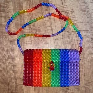 Susan Alexandra Rainbow Beaded Shoulder Bag